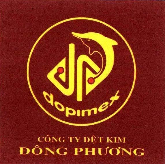 Mẫu nhãn hiệu DP DOPIMEX CONG TY DET KIM DONG PHUONG