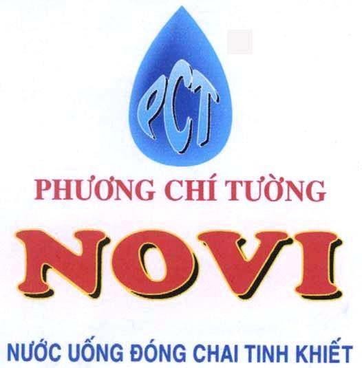 Mẫu nhãn hiệu PCT Phương Chí Tường NoVi Nước uống đóng chai tinh khiết