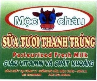 Mẫu nhãn hiệu Mộc Châu Sữa Tươi Thanh Trùng Giàu VITAMIN và chất khoáng
