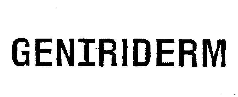 Mẫu nhãn hiệu GENIRIDERM
