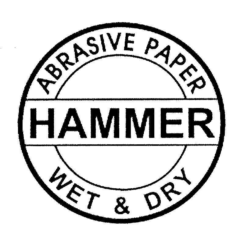 Mẫu nhãn hiệu HAMMER ABRASIVE PAPER WET & DRY