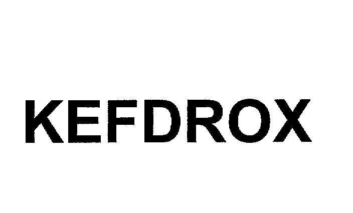 Mẫu nhãn hiệu KEFDROX