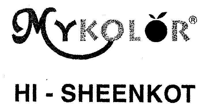 Mẫu nhãn hiệu MYKOLOR HI-SHEENKOT