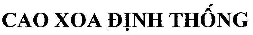 Mẫu nhãn hiệu CAO XOA DINH THONG