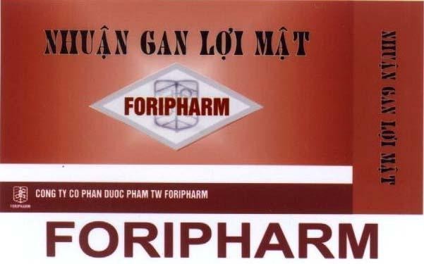 Mẫu nhãn hiệu FORIPHARM Nhuận Gan Lợi Mật Công ty cổ phần dược phẩm TW FORIPHARM