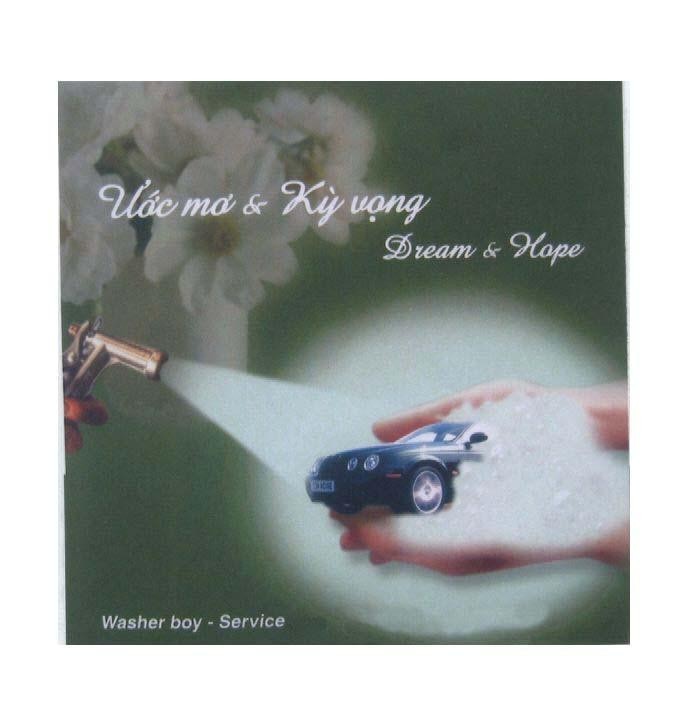 Mẫu nhãn hiệu ước Mơ & Kỳ Vọng DREAM HOPE WASHER BOY SERVICE