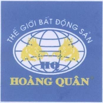 Mẫu nhãn hiệu Thế Giới Bất Động Sản HQ Hoàng Quân