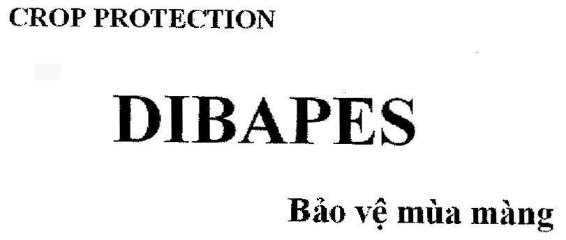 Mẫu nhãn hiệu CROP PROTECTION DIBAPES Bảo vệ mùa màng