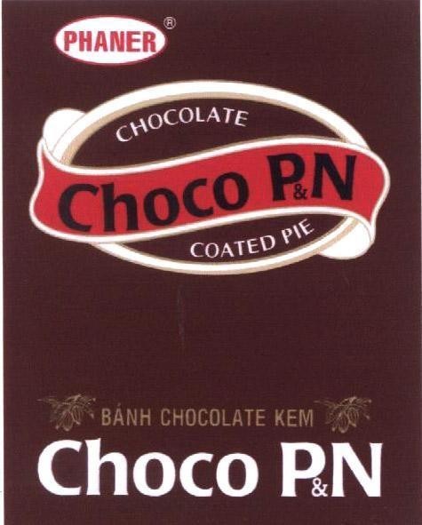 Mẫu nhãn hiệu PHANER CHOCOLATE CHOCO P&N BáNH CHOCOLATE KEM COATED PIE