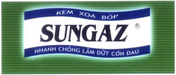 Mẫu nhãn hiệu Kem Xoa Bóp SUNGAZ Nhanh Chóng Làm Dứt Cơn Đau