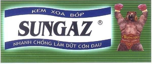 Mẫu nhãn hiệu Kem Xoa Bóp SUNGAZ Gấun Trường Sơn
