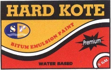 Mẫu nhãn hiệu HARD KOTE WATER BASED SP BITUM EMULSION PAINT PREMIUM