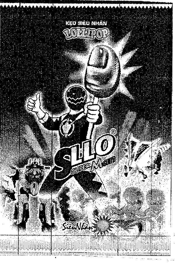 Mẫu nhãn hiệu KEO SIEU NHAN SLLO SUPER MAN