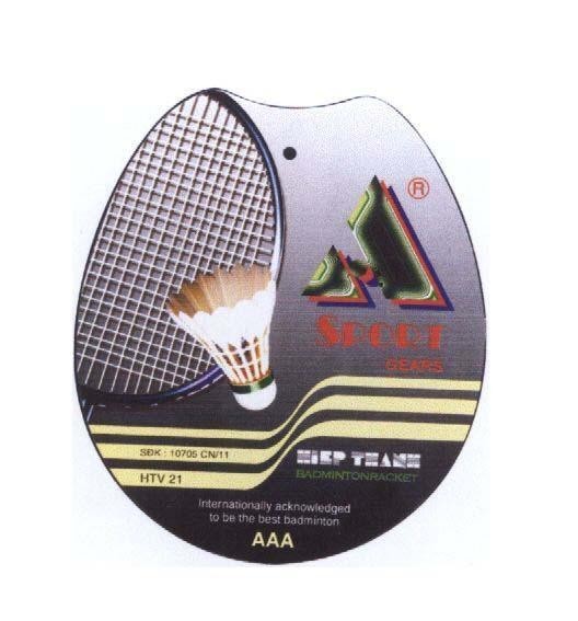 Mẫu nhãn hiệu SPORT GEARS HIEP THANH BADMINTON RACKET