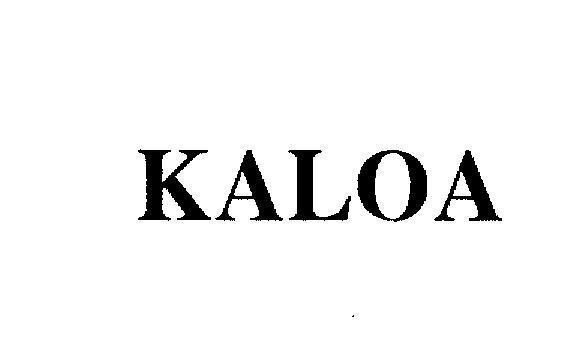 Mẫu nhãn hiệu KALOA