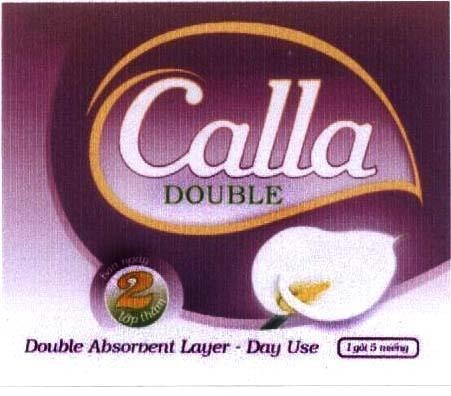 Mẫu nhãn hiệu CALLA DOUBLE BAN NGàY 2 LớP THấM