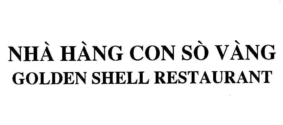 Mẫu nhãn hiệu Nhà Hàng Con Sò Vàng GOLDEN SHELL RESTAURANT