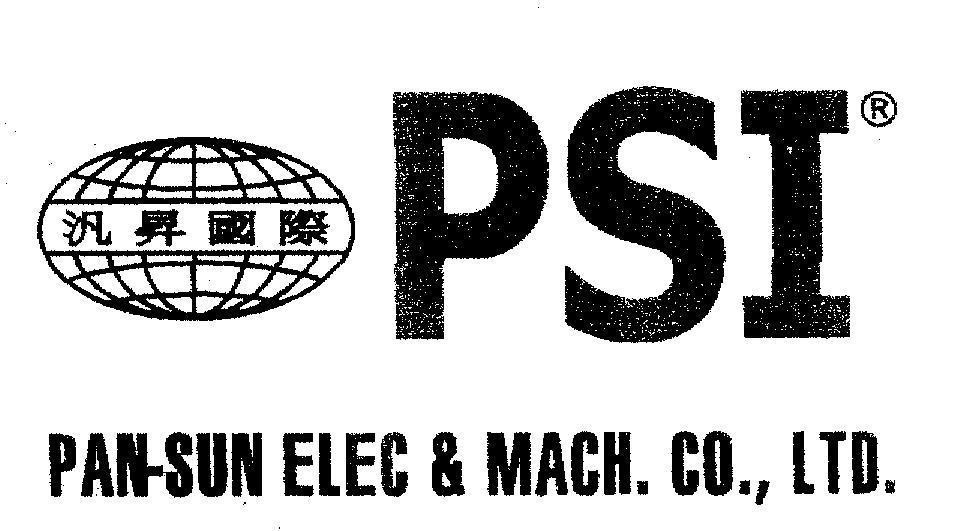 Mẫu nhãn hiệu PSI PAN-SUN ELEC & MACH CO LTD Pan Sun Gou Ji Quốc tế Pan Sun