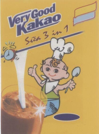 Mẫu nhãn hiệu VERY GOOD KAKAO SữA 3 IN 1