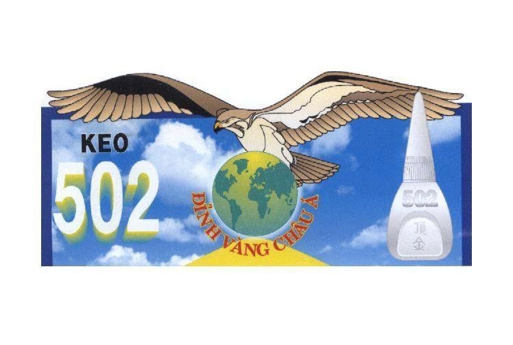 Mẫu nhãn hiệu KEO 502 DINH VANG CHAU A