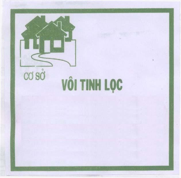 Mẫu nhãn hiệu Cơ Sở Vôi Tinh Lọc
