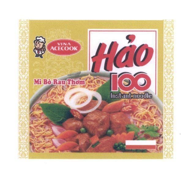 Mẫu nhãn hiệu VINA ACECOOK Mì bò rau thơm Hảo 100 INSTANT NOODLE