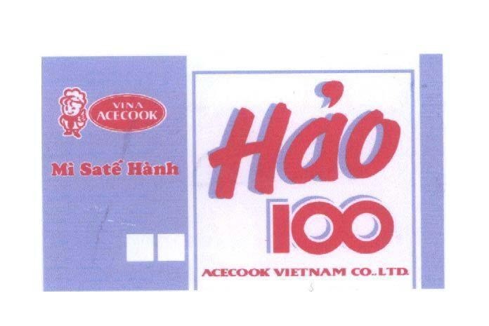 Mẫu nhãn hiệu VINA ACECOOK VIETNAM CO LTD Mì sa tế hành Hảo 100