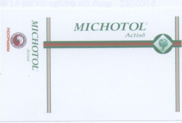 Mẫu nhãn hiệu MICHOTOL ACTISO FIDOPHARM