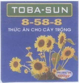 Mẫu nhãn hiệu TOBA-SUN 8-58-8 Thức ăn cho cây trồng