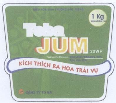 Mẫu nhãn hiệu TOBA JUM Kích Thích Ra Hoa Trái Vụ CONG TY TO BA