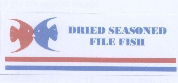 Mẫu nhãn hiệu DRIED SEASONED FILE FISH
