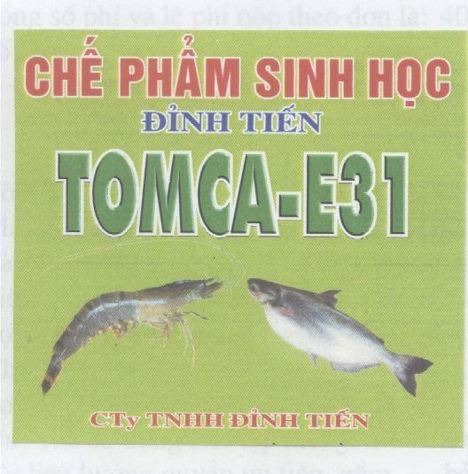 Mẫu nhãn hiệu Chế Phẩm Sinh Học Đỉnh Tiến TOMCA-E31 CTy TNHH Đỉnh Tiến