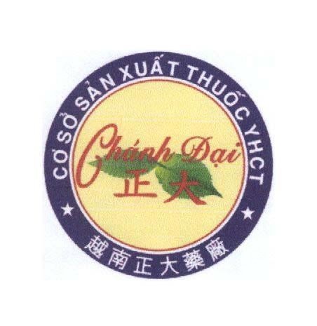 Mẫu nhãn hiệu Cở Sở Sản Xuất Thuốc YHCT Chánh Đại YUE NAN CHENG DA YAO CANG XUONG VIET NAM