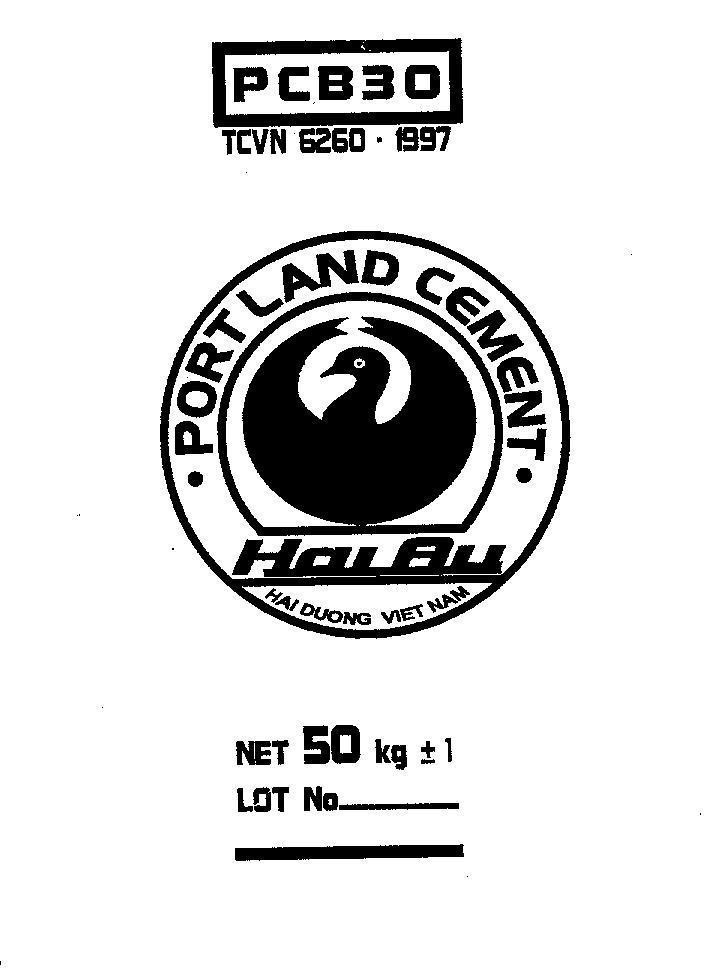 Mẫu nhãn hiệu PCB30 TCVN 6260 1997 PORTLAND CEMENT HAI Au HAI DUONG VIET NAM