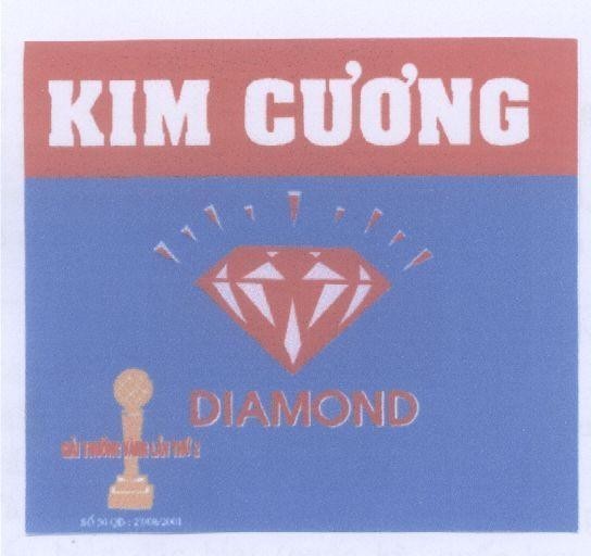 Mẫu nhãn hiệu KIM CUONG DIAMOND GIAI THUONG VANG LAN THU 2