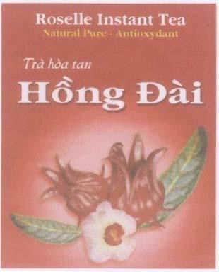 Mẫu nhãn hiệu Trà Hòa Tan Hồng Đài Roselle Instant Tea Natural Pure Antioxydant