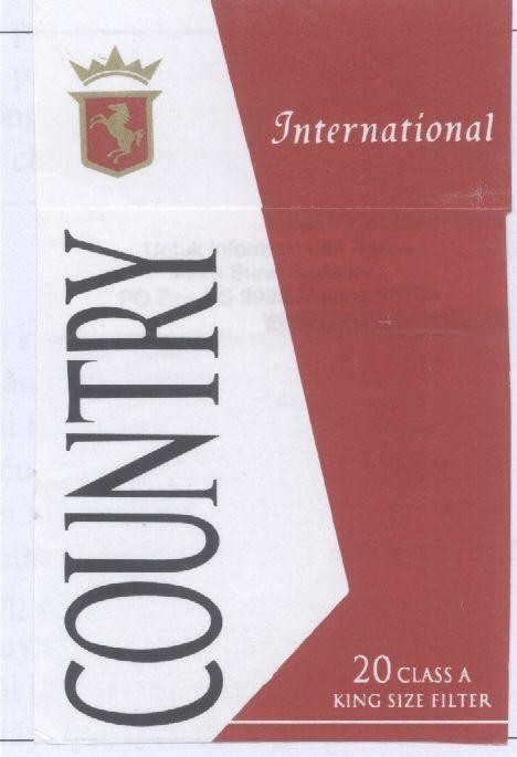 Mẫu nhãn hiệu COUNTRY INTERNATIONAL 20 CLASS A KING SIZE FILTER