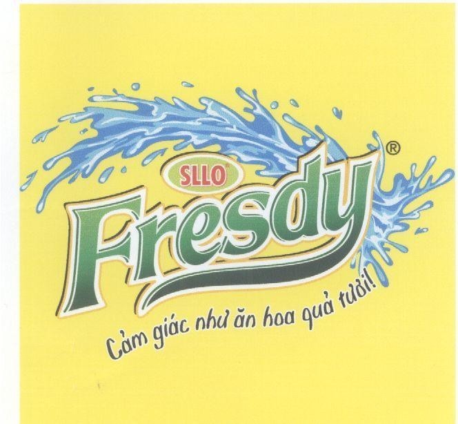 Mẫu nhãn hiệu SLLO FRESDY CAM GIAC NHU AN HOA QUA TUOI