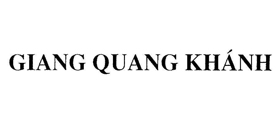 Mẫu nhãn hiệu Giang Quang Khánh