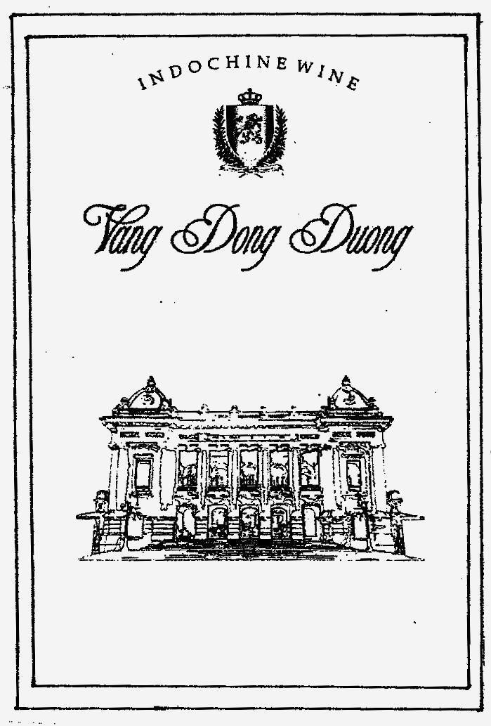 Mẫu nhãn hiệu INDOCHINE WINE VANG DONG DUONG