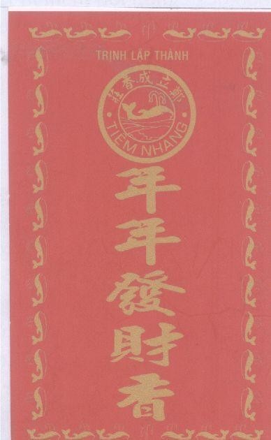 Mẫu nhãn hiệu TRịNH LậP THàNH THANH TIEM NHANG ZHENG LI CHENG XIANG ZHUANG NIAN NIAN FA CAI XIANG HUONG TRANG PHAT TAI