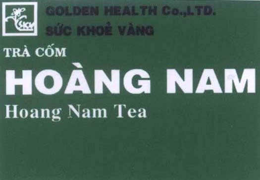 Mẫu nhãn hiệu TRA COM HOANG NAM HOANG NAM TEA GOLDEN HEALTH CO LTD SUC KHOE VANG
