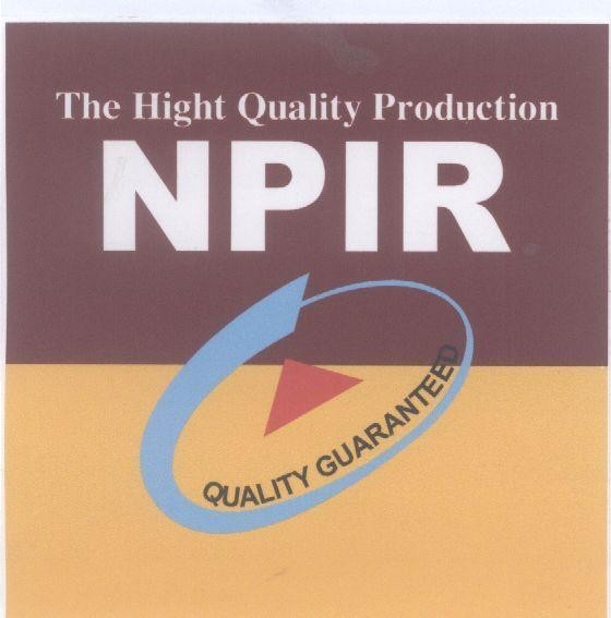 Mẫu nhãn hiệu NPIR QUALITY GUARANTEED THE HIGHT QUALITY PRODUCTION