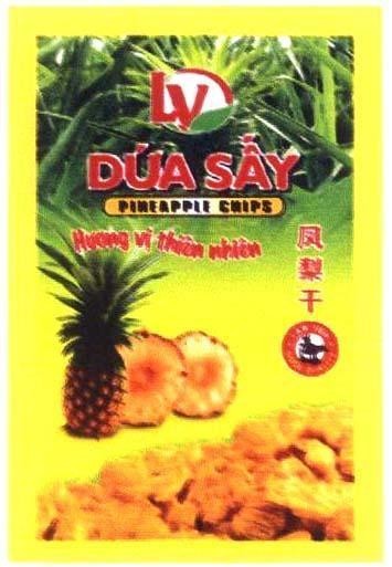 Mẫu nhãn hiệu LV LÂM VIÊN Dứa Sấy Hương vị thiên nhiên FUN LI KAN KHO