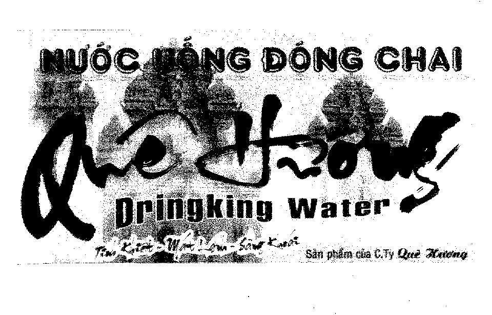 Mẫu nhãn hiệu NƯớC UốNG ĐóNG CHAI QUÊ HƯƠNG