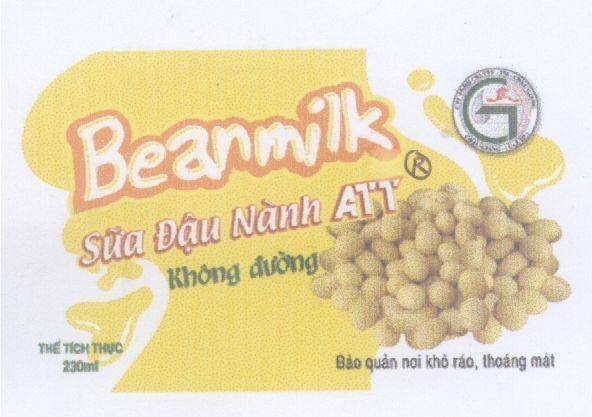 Mẫu nhãn hiệu BEANMILK Sữa Đậu Nành ATT C G Châu Giang