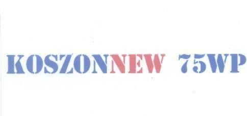 Mẫu nhãn hiệu KOSZONNEW 75WP