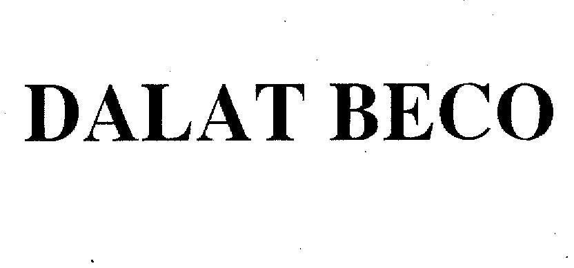 Mẫu nhãn hiệu DALAT BECO