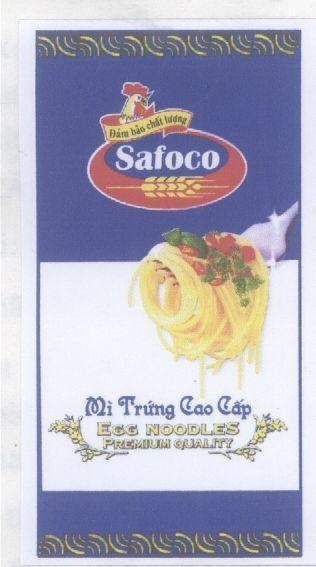 Mẫu nhãn hiệu SAFOCO Mì trứng cao cấp EGG NOODLES