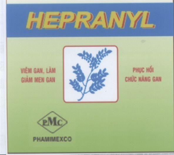 Mẫu nhãn hiệu HEPRANYL PMC PHAMMEXCO